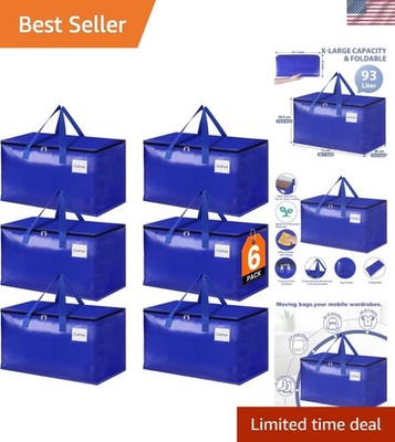 Moving Bags-Heavy Duty Moving Boxes, Storage Totes with Zipper, Reinforced Ha...