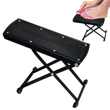 Foldable Foot Rest 6-height Adjustable Spa Foot Stand Non-slip Sturdy Foot Car
