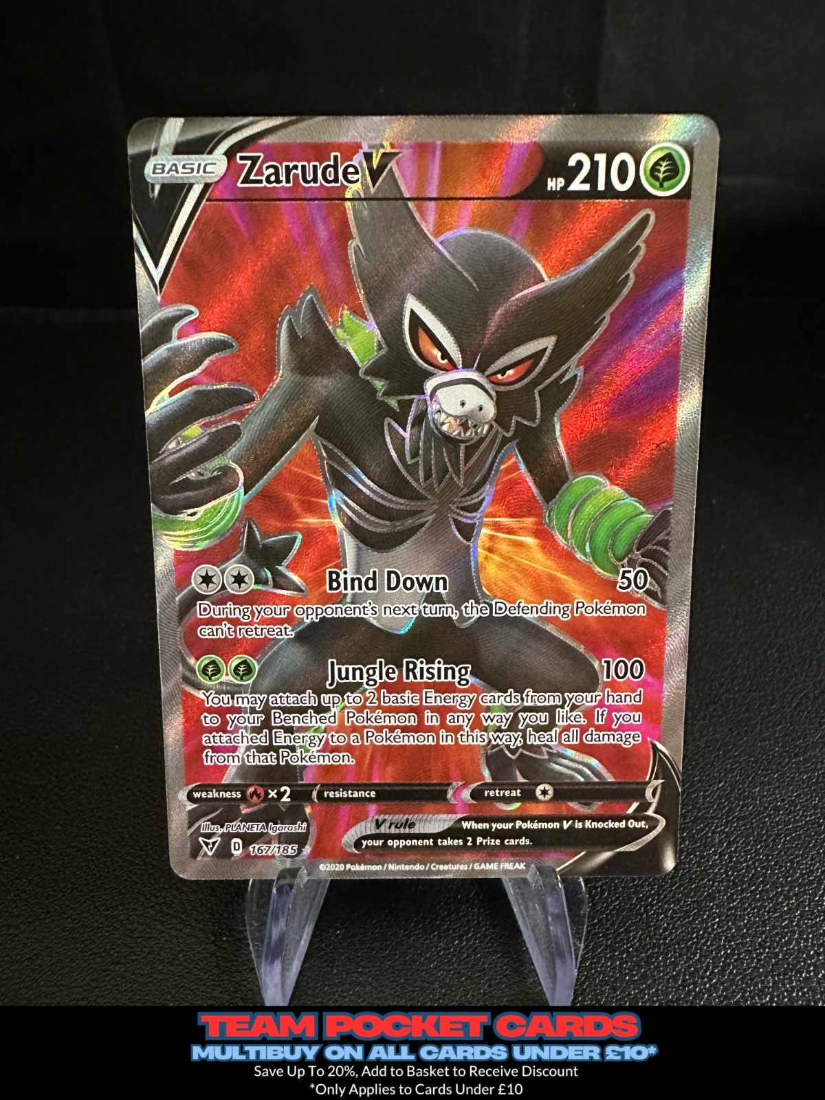 Zarude V 167/185, Vivid Voltage, Pokemon, NM