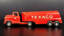 Vintage Buddy L Texaco Tanker Truck Pressed Steel Toy Oil Gas Advertising 24"L