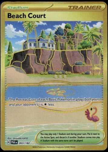 Beach Court - 263/182 #263/182 SV04: Paradox Rift Holofoil Pokemon TCG