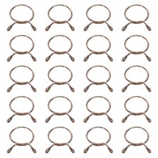 20Pcs 29mm ID 32.5mm OD Fuel Line Hose Clips 65Mn Spring Clips Clamps Gold