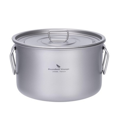 Titanium Pot Portable Camping Cookware Lightweight Cooking Pot Set for Outdoo...