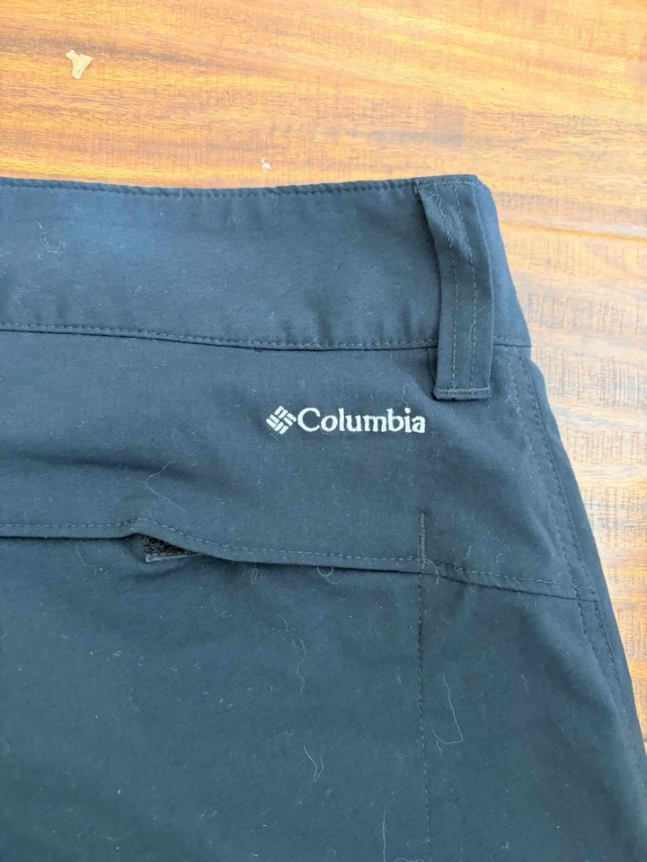 Pantalones negros Columbia tiro medio para mujer talla 10 regular senderismo aire libre nailon Foto 2 de 4
