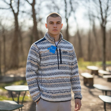 Columbia Men's XL Sweater Weather II Printed Half Zip Long Sleeve Pullover