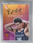 Brandon Clarke 2019 Panini Court Kings #FP-BCL Citrine Fresh Paint RC Auto /49