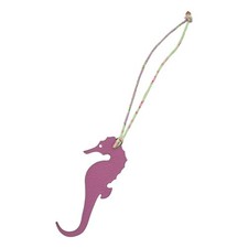 HERMES Petit H Bag Charm Seahorse Veau Epsom/Taurillon Clemence Purple / blu...