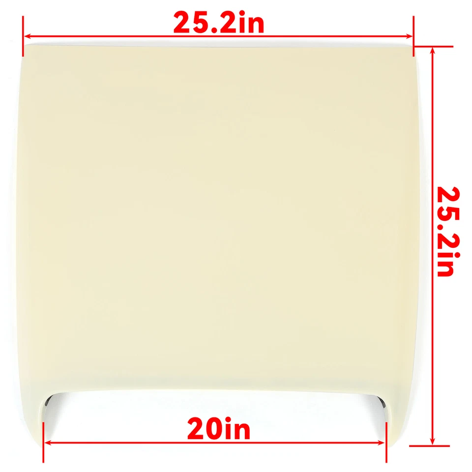 Universal 25.2"×25.2" Hood Scoop Vent For Challenger Sliverado Nissan Titan - Image 3 of 4