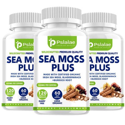 Sea Moss Plus 1400mg - Thyroid and Liver Support, Gut Detox, Organic & Natural