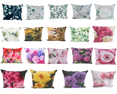 Outdoor Kissen Blumen wasserabweisend 45 x 45 cm Garten Kissen Dekokissen