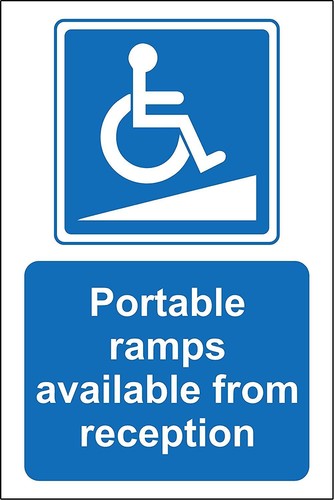 Portable ramps available at reception safety sign | eBay