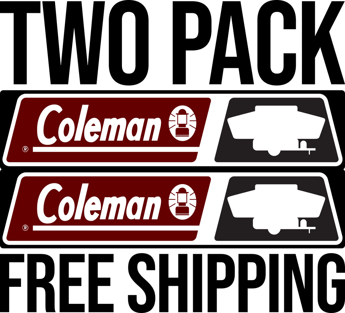 Coleman Rv Label Coleman Camper Accessories COLEMAN BY FLEETWOOD Sticker Label For ...