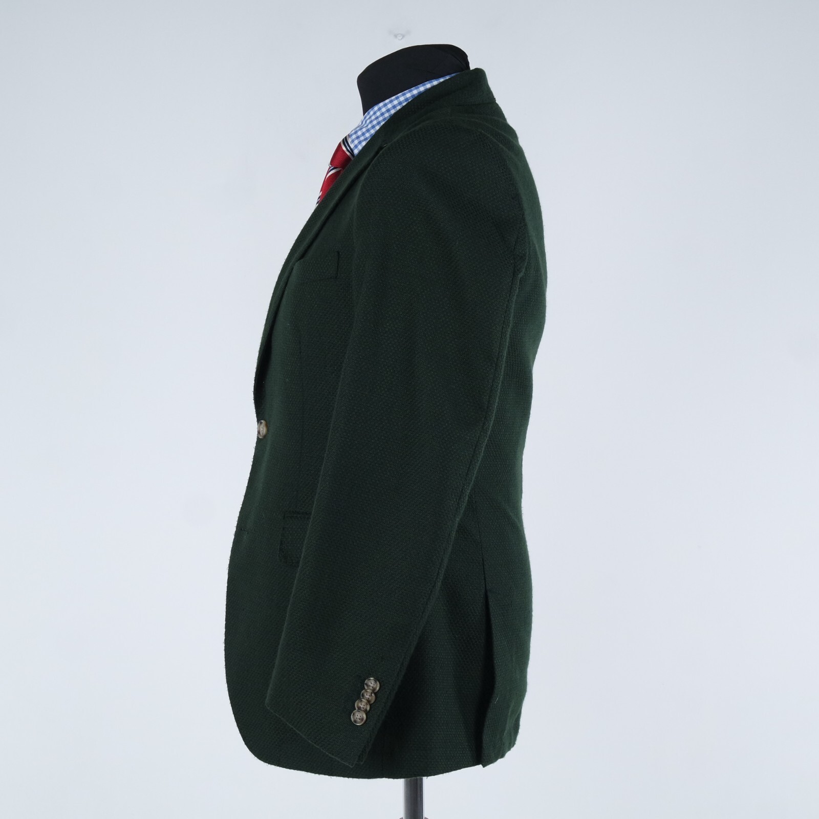 Mens Summer Blazer 38R UK Size GAREBI Half Lined Dark Green Sport Coat ...