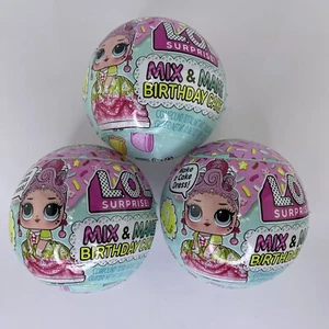 3 -LOL Surprise Mix & Make Birthday Cake Tots with Collectible Doll Girls 