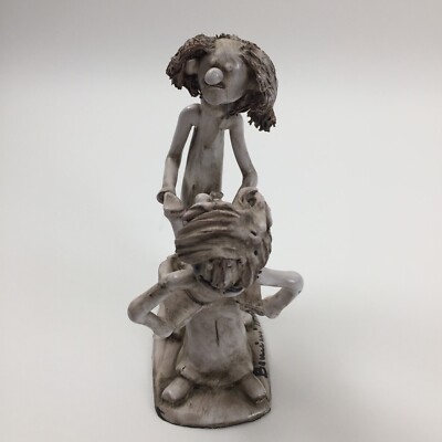 BENCINI　イタリア製ビンテージ陶器人形 Vintage Dino Bencini Sculpture Signed Figurine Doctor And Patient