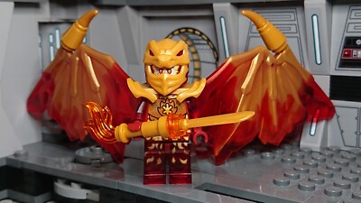 Lego Ninjago Golden Dragon Kai Minifigure njo757 71769 Crystalized