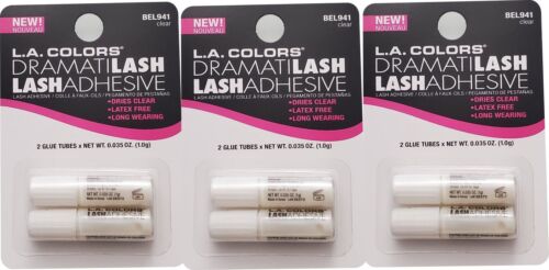 L.A.COLORS Dramatilash Lash Adhesive Glue Tubes Clear 6 Unidades Por Pack - Picture 1 of 1