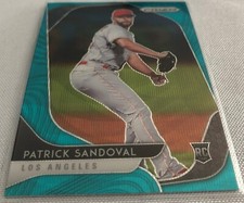 2020 Prizm Baseball Patrick Sandoval Los Angeles Angels Teal Wave Prizm Rookie