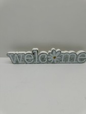 Welcome Sign With Daisy - Wood And Metal New WOT