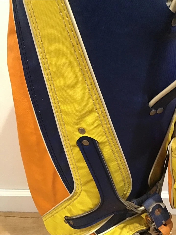 Bolsa de golf retro vintage Walter Hagen bolsa de lona rígida encadenada EE. UU. Foto 3 de 4