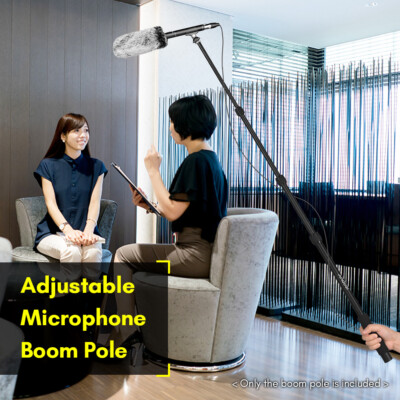 Andoer 61 inch Microphone Boom Arm 4-Section Extendable Handheld Mic Arm Q2O6