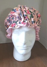The Vintage Cosmetic Company Floral Flowers Lined Shower Cap