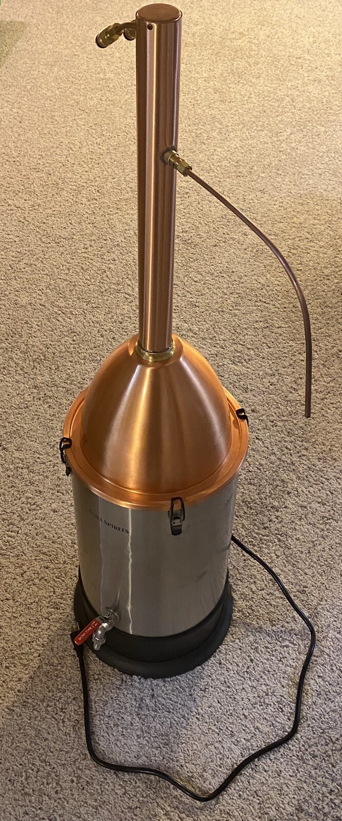 Moonshine Still 120V T500 Boiler-Alembic Top-Copper Alcoengine Reflux Column +