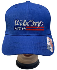 WE THE PEOPLE EST 1776 USA FLAG Adjustable Cap Baseball Hats LOT 1-12pieces