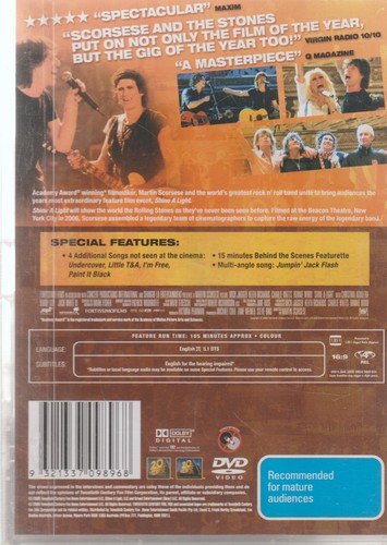 Stones Scorsese - Shine A Light - Rolling Stones - DVD - Picture 2 of 2