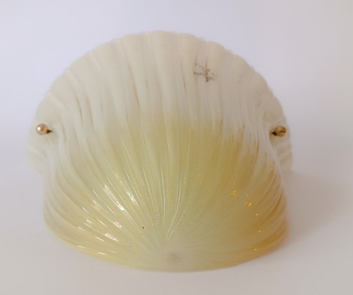 ♥ APPLIQUE LAMPADA DA MURO BAROVIER E TOSO COPPA CONCHIGLIA VETRO DI MURANO - Imagen 4 de 8