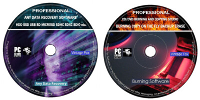 Neu CD DVD Brenner Backup Löschen Brennen + HDD SSD USB SD jede Datenwiederherstellungssoftware 