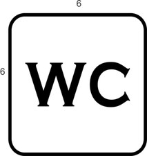 WC Metal Sign for Bathroom Restroom Mens Ladies Toilet Room British Outhouse