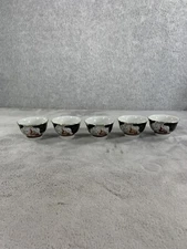 Lot of 5 Vintage 1960's Kutani Ware Sake Cup Sets
