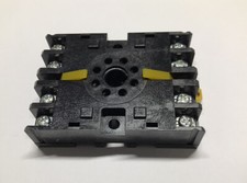 Omron P2CF-08 Front Mount DIN Rail 8 Pin Round Relay Timer Base Socket