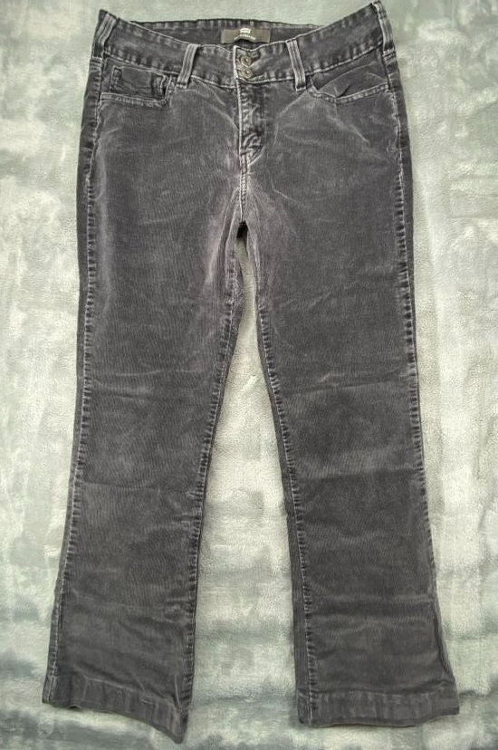 Levis Pants Womens 10 Grey Corduroy 526 Slender Bootcut Mid Rise Stretch Cords