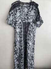 New Free People Print Sheer Chiffon Midi Dress Size Small MSRP: $148