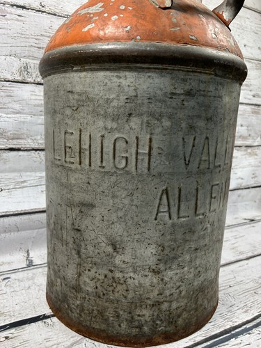 Vintage Lehigh Valley Co-Op Farmers Dairy Allentown PA 1940er geprägte Metall Milchkanne - Bild 2 von 13