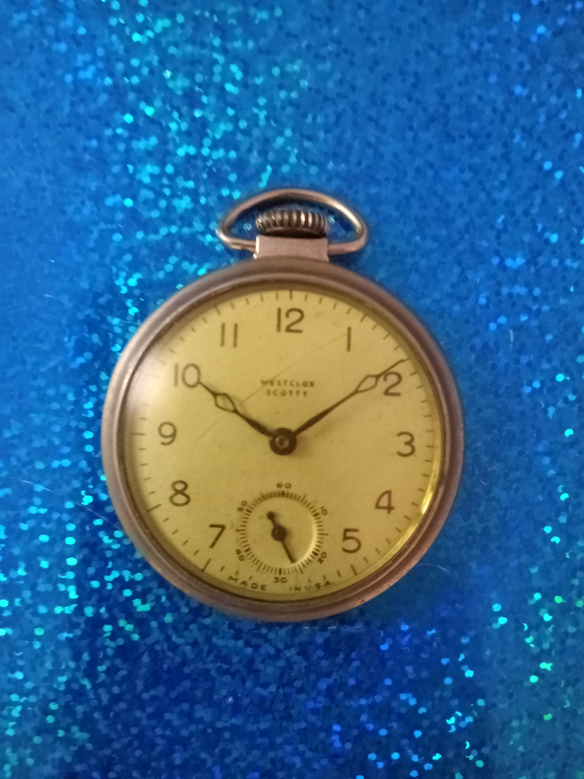Vintage 1950s Westclox SCOTTY Pocket Watch - Running/… - Gem