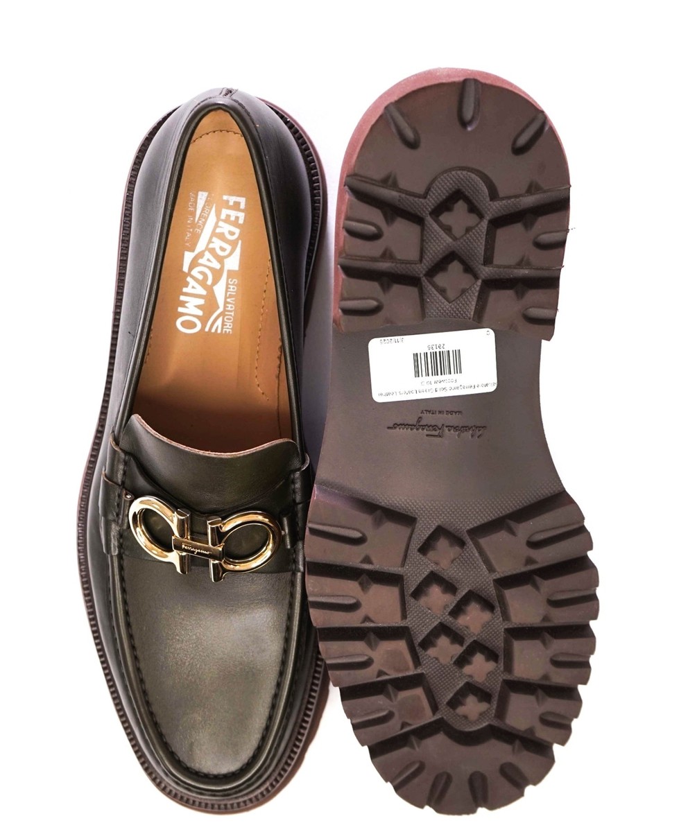 Salvatore Ferragamo レザーブーティ ダークグリーン 24.5 s-l1200.jpg
