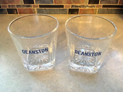 Set of (2) - DEANSTON Distillery - LOGO - GLENCAIRN - Heavy Whiskey Glasses!