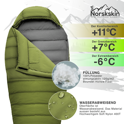 Ultraleicht Mumienschlafsack Camping Schlafsack 205 Grn Trekking  Backpacking | eBay.de