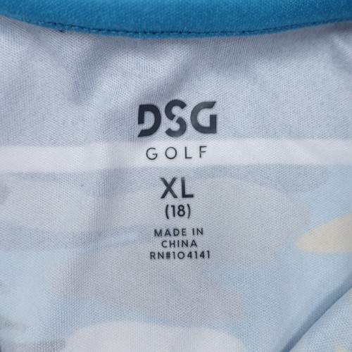 DSG Polo Shirt Boys XL (18) Multicolor Camouflage Collared Short Sleeve Sports - Picture 3 of 6