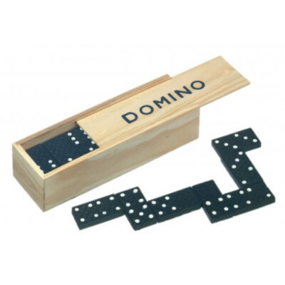 2 Wooden Domino Set 28 Pieces with Storage Box (2 Pieces)