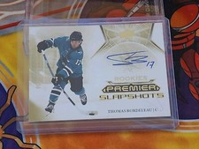 2022-23 UPPER DECK PREMIER THOMAS BORDELEAU GOLD SLAPSHOTS ROOKIE AUTO 06/10