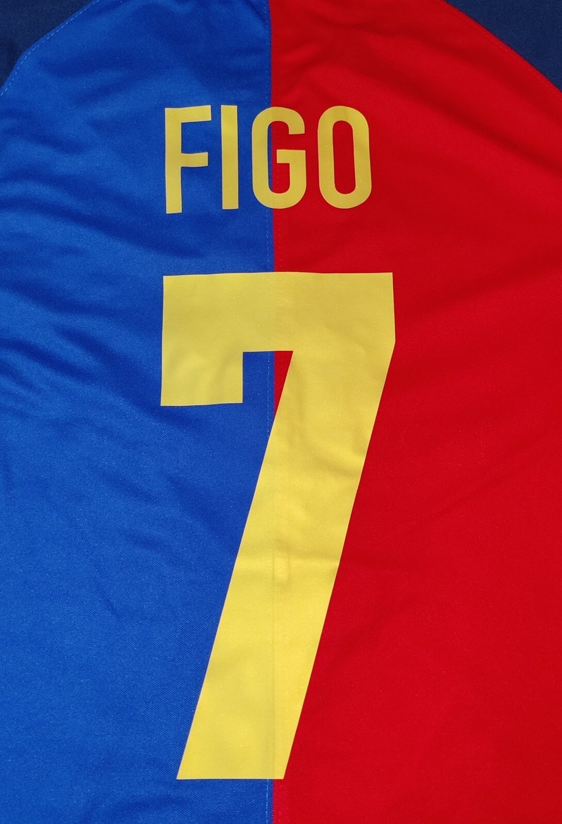 ④FCバルセロナの1899-1999記念モデル #7 FIGO フィーゴ 楽天市場】【復刻】FCバルセロナ 99/00 ホーム 100周年 #7 FIGO