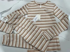 NWT Rylee + Cru Girls Sz 12-14 Pajamas Lounge Set Striped