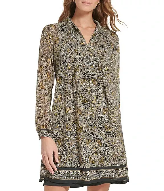 Tommy hilfiger cheap collared shift dress