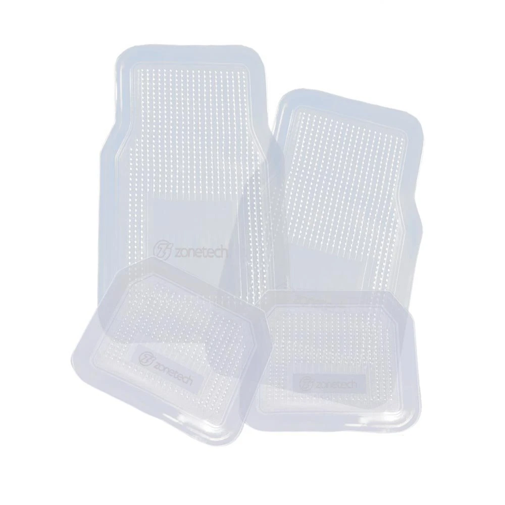 Zone Tech 4 Piece Interior Clear Car Vehicle All Weather Rubber