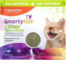 Smartykat Catnip With Silvervine Cat Attractant .5 Oz Null