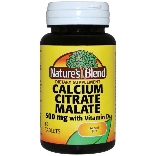 Natures Сочетает цитрат кальция и малат с витамином D3, 60 таблеток